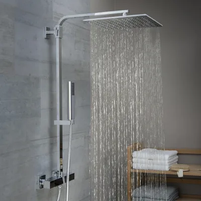 Produktbild von SCHÜTTE Duschsystem SUMBA, Edelstahl Regendusche mit Thermostat Duscharmatur, Chrom