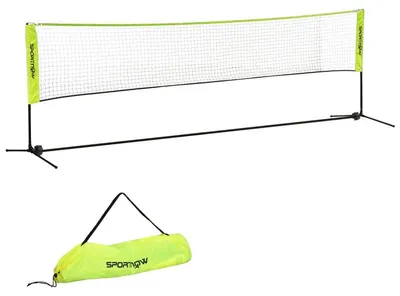Image de Filet de badminton portable avec support | Couleur : Vert | Dimensions : 103 x 420 x 107-155 cm