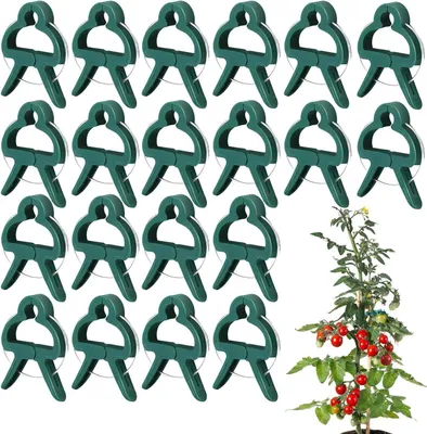 Produktbild von 20 wiederverwendbare Tomatenklammern für Kletterpflanzen