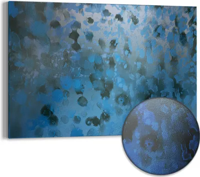 Produktbild von DEQORI Magnettafel Metall 60x40 cm 'Blauer Traum' Whiteboard Pinnwand Magnetboard Büro