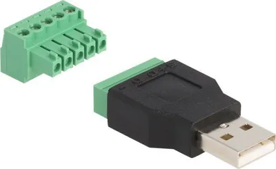 Obrázok produktu pre Delock 65971 DELOCK USB 2.0 Typ-A St. zu Terminalblock Adapter 2-teilig