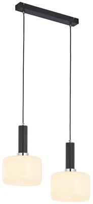 Zdjęcie produktu dla Lampa wisząca VANES czarno-biała 2xE27x40W metal wym:80x52x20cm IP20 Jupiter