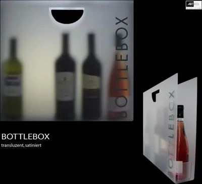 Produktbild von Flaschenträger  Flaschenbox Flaschentasche BOTTLEBOX transluzent ARTIKEL-Design