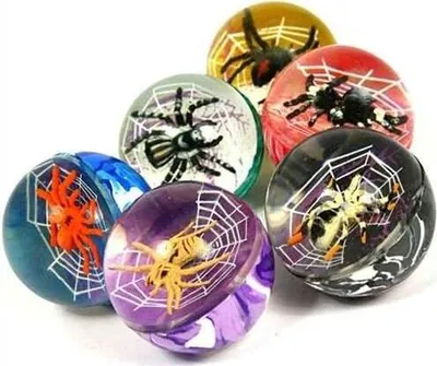 Produktbild von Spinne Flummi 3er Set Springbälle ca. 45mm Flummy, Gummiball, Springbälle als Mitgebsel