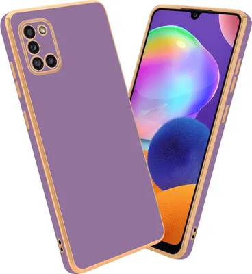 Produktbild von Cadorabo Schutzhülle für Samsung Galaxy A31 Hülle in Lila Handyhülle TPU Silikon Kameraschutz Etui Case