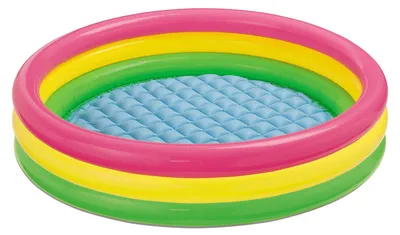 Produktbild von INTEX 57422NP - Planschbecken - Sunset Glow Baby Pool, 3-Ring (147x33cm) Babypool