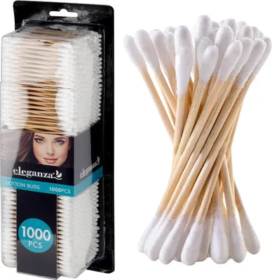 Obrázok produktu pre Kozmetické tyčinky z bambusu a bavlny šetrné k životnému prostrediu 1000 ks.