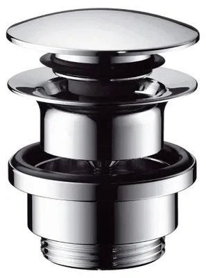 Immagine prodotto di Schläfer 4051001 | Piletta Click Clack Universale per Lavabo Bagno e Bidet con Troppopieno, Scarico Pop-up per Lavandino 1" 1/4, Valvola di Scarico in Ottone Cromato