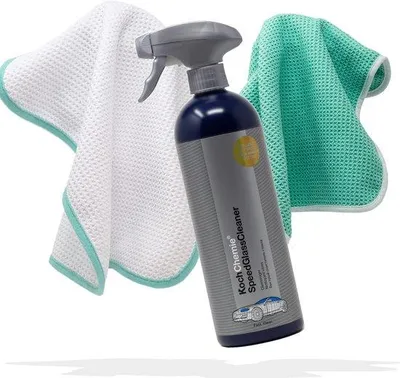 Productafbeelding van Ruitreinigingsset - 750 ml - met microvezeldoeken - voor streeploze ramen