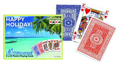 Obrázek produktu pro PIATNIK 237133 Plastová karetní hra Happy Holiday, pokerová dvojhra