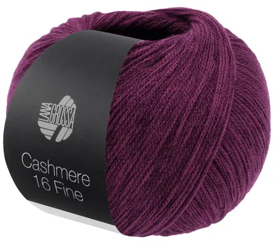 Produktbild von Lana Grossa CASHMERE 16 FINE Wolle 50 g 320 m Merino Kaschmir Strickgarn Farbe 068 - Pflaume
