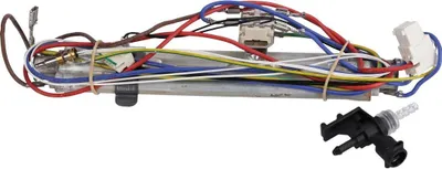A heating element with a bundle of wires and a separate component with a light bulb.