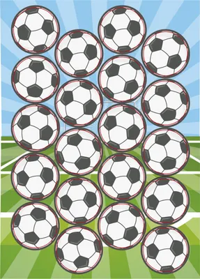 Produktbild von Dekora Fußball Tortendeko essbar, Mini Tortenaufleger aus Esspapier  3,4 cm