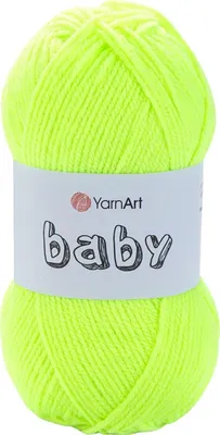 Produktbild von Yarn Art Baby 8232 Neon Green Strickgarn