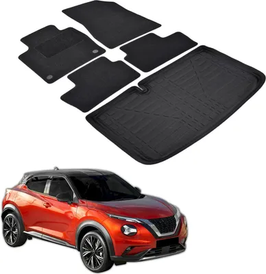 Image de Ensemble Tapis Velours Sur Mesure et Coffre TPE pour Nissan Juke F16 Depuis 2019