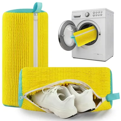 Produktbild von Schuhwaschbeutel für Waschmaschine, 2 Stück, Gelb