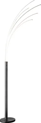 Produktbild von LED-Bogenstehlampe - Silbergrau - Metall - 5-flammig - 75 x 200 cm