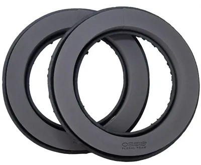 Steckschaum-Ring Ø39 cm, BIOLIT Black, 2 Stück