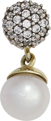 Produktbild von Anhänger aus 333 Gold Gelbgold mit Süßwasser Perle creme-weiß & Zirkonia