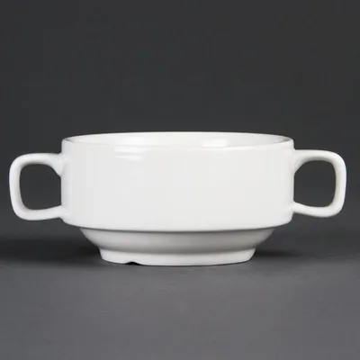 Obrázek produktu pro Polévkové hrnky Olympia Whiteware s uchy 40cl (6 kusů)