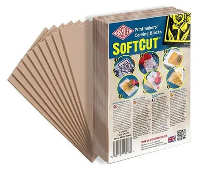 Produktbild von Essdee Softcut Schneideblock 150x105x3 mm 10 Stück für Linoldruck