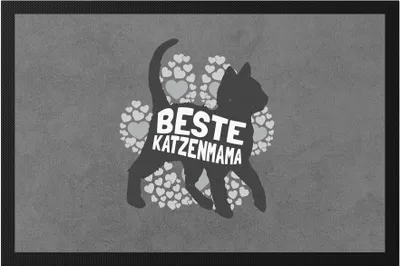 Produktbild von Beste Katzenmama Fußmatte Katzen-Mama Geschenk Katzenliebhaber Katzenbesitzer Katzen Kätzchen