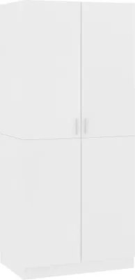 Produktbild von Kleiderschrank Weiß 80x52x180 cm Holzwerkstoff
