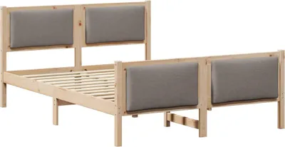 Obrázek produktu pro vidaXL Rám postele s čelem taupe 160 x 200 cm látka