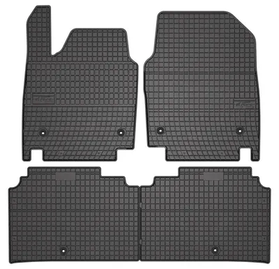 Image de Tapis de sol en caoutchouc pour Kia EV6 2021- (crossover) – 4 pièces, noirs, sur mesure