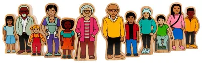 Image de Lanka Kade - Set de jeu en bois « Community » - 12 pièces - jouets colorés