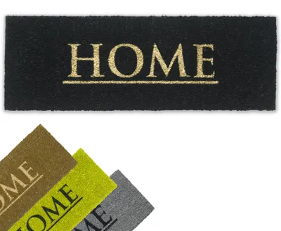 Image de Tapis de coco Home 26x75 cm noir comme tapis de propreté extérieur