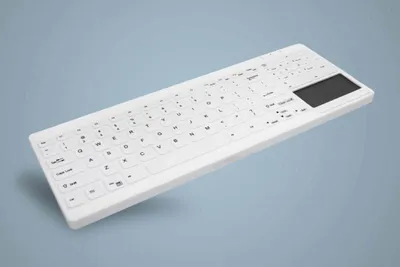 Produktbild von Cherry Hygiene Compact Ultraflat Touchpad Keyboard with NumPad Fully Sealed Watertight USB White