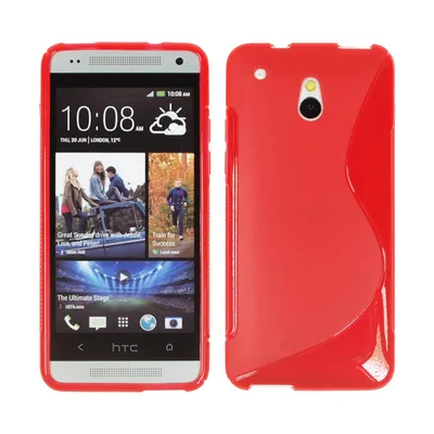 Produktbild von PhoneNatic Case kompatibel mit HTC One Mini - rot Silikon Hülle S-Style + 2 Schutzfolien