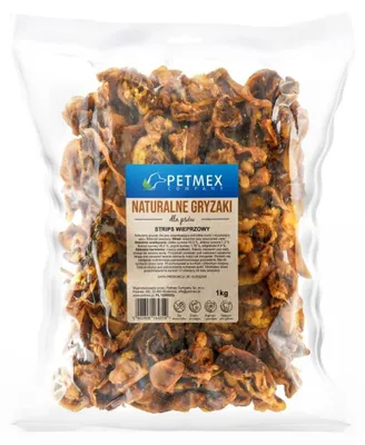 Image de Bandes de porc PETMEX - friandise pour chiens - 1 kg