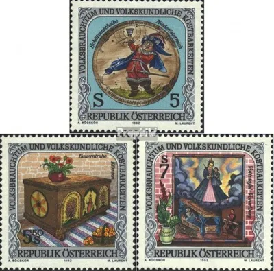 Produktbild von Briefmarken Österreich 1992 Mi 2073-2075 (kompl.Ausg.) FDC Volksbrauchtum