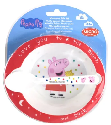 Immagine prodotto di Peppa Pig Piatti per microonde 2 pezzi Cucchiaio e Ciotola (10+M) Peppa Wutz