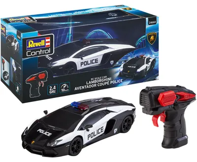 Imagen del producto de Coche a escala Lamborghini Aventador de la policía, marca Revell, con control remoto