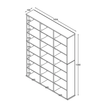 Zdjęcie produktu dla Drewno CD Podpórka DVD Półka na półkę Media Shelf Room Divider Decoration Shelf Megosa M
