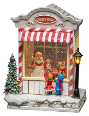 Productafbeelding van Konstsmide - LED-snoepwinkel, gevuld met water, met 5-uurs timer, op batterijen. Artikelnummer: 4369-000
