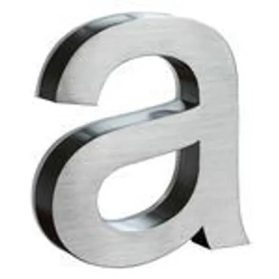Produktbild von LED a Beleuchtete Hausnummer Edelstahl 18 cm Weiß Arial 12 Volt ohne Trafo 3D V2Aox