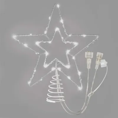 Standard LED spojovací vánoční hvězda, 28,5 cm, venkovní i vnitřní, studená bílá