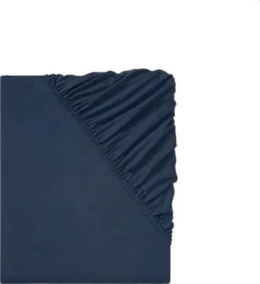Produktbild von LIVARNO home Jersey Spannbettlaken, 90-100 x 200 cm (dunkelblau)