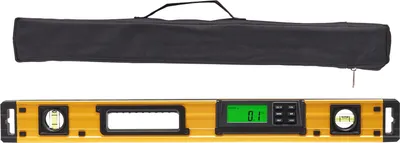 Produktbild von SucceBuy Magnetische Torpedo-Wasserwaage, 600 mm, LED-Hintergrundbeleuchtung, mechanisches Libellen-Lineal für 0–360 Grad, aus Aluminiumlegierung, stoßfest für Sanitär- und Holzarbeiten