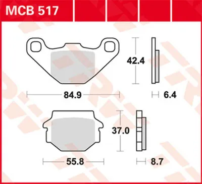 Produktbild von Bremsbeläge Kh67/2 Für Aprilia Pegaso 125 90-91, Kymco Jive 50 04-06, Loncin Conqueror 200 05-, Hinten
