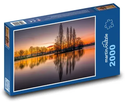 Obrázok produktu pre Puzzle 2000 Západ slnka nad jazerom - martinpuzzle