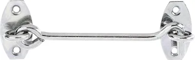 Produktbild von Sturmhaken 120mm galvanisch verzinkt Alberts 903855 mit Winkelplatten/Ösen