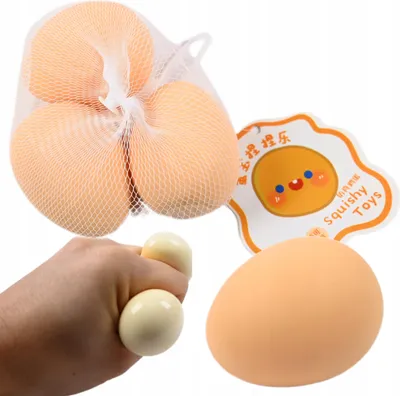 Produktbild von 3er Set Anti-Stress Eier Squishy - Quetschball Ei Spielzeug Perfektes Ostergeschenk