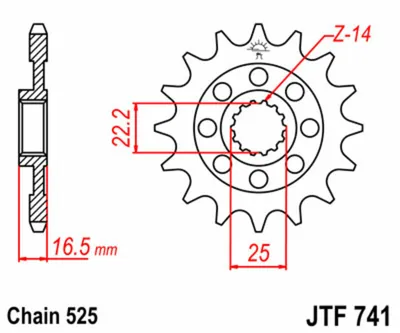 Obrázek produktu pro Ritzel 15Z 525 52613-15