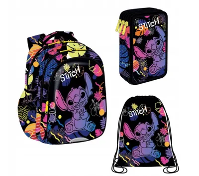 Produktbild von Rucksack Set ​Lilo & Stitch Disney Schwarzes Kühlpaket 3-teiliges Set