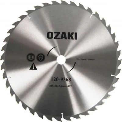 Immagine prodotto di Lama con 40 denti, punta in metallo duro, adattabile per sega circolare – larghezza di taglio 405 mm, foro: 30 mm, spessore: 2,4 mm